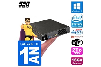 Unité Centrale Lenovo Ultra Mini Pc Lenovo M73 Tiny Usff Intel G3220t Ram 16go Ssd 2to Windows 10 Wifi