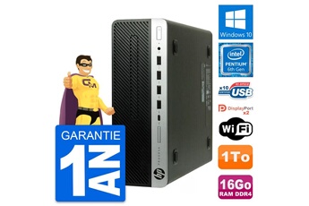 Unité Centrale Hp Pc Hp Prodesk 600 G3 Sff Intel G4400 Ram 16go Disque Dur 1to Windows 10 Wifi