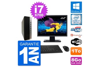 Unité Centrale Hp Pc Hp Prodesk 600 G3 Sff Ecran 22" I7-6700 Ram 8go Disque 1to Windows 10 Wifi