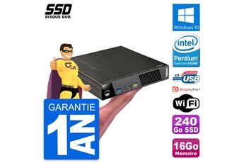 Unité Centrale Lenovo Ultra Mini Pc Lenovo M73 Tiny Usff G3220t Ram 16go Ssd 240go Windows 10 Wifi