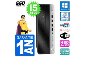 Unité Centrale Hp Pc Hp Prodesk 600 G3 Sff Intel Core I5-6500 Ram 32go Ssd 480go Windows 10 Wifi