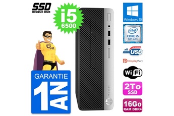 Unité Centrale Hp Pc Hp Prodesk 400 G4 Sff Intel Core I5-6500 Ram 16go Ssd 2to Windows 10 Wifi