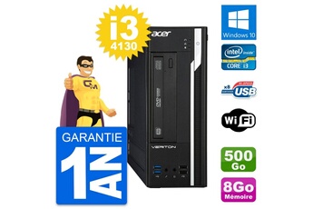 Unité Centrale Acer Pc Acer Veriton X2632g Sff Intel I3-4130 Ram 8go Disque 500go Windows 10 Wifi