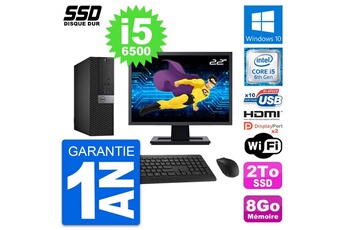 Unité Centrale Dell Pc Dell 5040 Sff Ecran 22" Intel I5-6500 Ram 8go Ssd 2to Hdmi Windows 10 Wifi