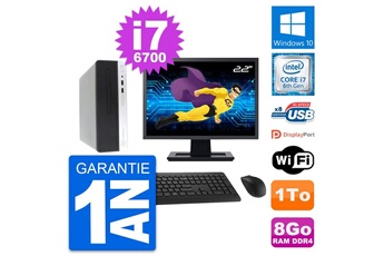 Unité Centrale Hp Pc Hp Prodesk 400 G4 Sff Ecran 22" I7-6700 Ram 8go Disque 1to Windows 10 Wifi