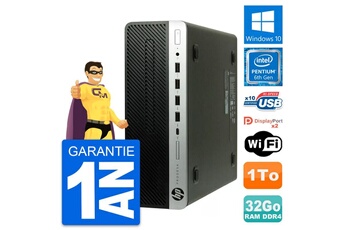 Unité Centrale Hp Pc Hp Prodesk 600 G3 Sff Intel Pentium G4400 Ram 32go Disque 1to Windows 10 Wifi