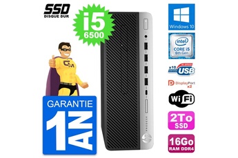 Unité Centrale Hp Pc Hp Prodesk 600 G3 Sff Intel Core I5-6500 Ram 16go Ssd 2to Windows 10 Wifi