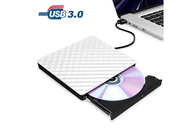 Graveur de DVD externe USB 3.0 Lecteur CD/DVD ROM Lecteur optique PC Lecteur DVD externe Lecteur optique