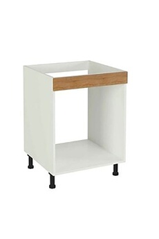 table haute pegane meuble bas de cuisine pour four coloris chêne cortez - hauteur 85 x longueur 60 x profondeur 58 cm --