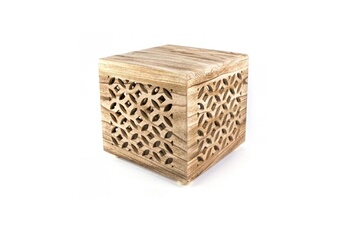 Commode et table à langer Homestyle4u Table de chevet bois cube nature