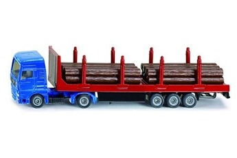 Circuit voitures Siku Siku camion avec remorque pour le transport de bois bleu / rouge (1659)