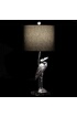 GENERIQUE ITEM INTERNATIONAL Lampe Héron en résine - Argenté et noir - Hauteur 74 cm - Diamètre 33 cm photo 3
