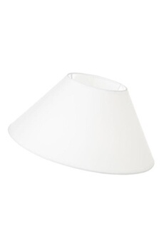 abat-jour  unimasa abat-jour conique blanc en polyester et métal - hauteur 21 cm - diamètre au plus large 40 cm - diamètre au plus petit 16 cm
