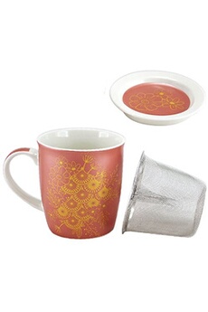 tasse et mugs faye mug asia rose avec infuseur pour le thé