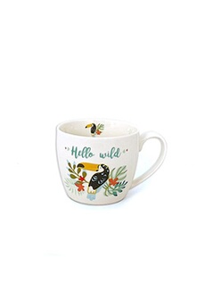 tasse et mugs faye tasse toucan - en porcelaine - blanc - hauteur 8.4 cm x diamètre 9.7 cm - contenance 325 ml