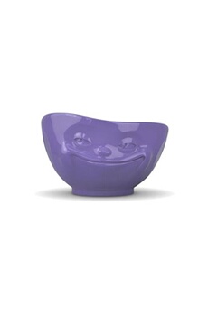 bols tassen mds bol grinning - violet - en porcelaine - hauteur 10 cm - diamètre 15 cm - contenance : 500 ml - passe au micro-onde et au lave vaisselle.