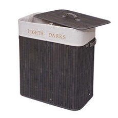 Panier à linge HWC-C21 63x55x34cm 100l gris foncé