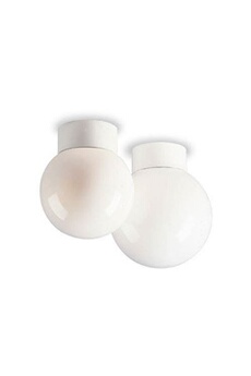 plafonnier firstlight products firstlight opal - plafonnier globe à 1 ampoule sphérique en verre opale - 100 w blanc, b22