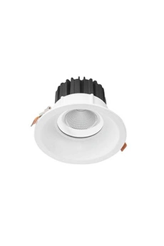 plafonnier forlight dorit - downlight encastré led 1 lumière intégrée blanc mat ip44 - blanc chaud