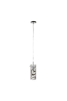 suspension italux hello - luminaire suspendu moderne chrome, blanc 1 lumière avec abat-jour blanc, e27