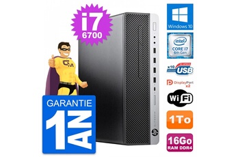 Unité Centrale Hp Pc Hp Elitedesk 800 G3 Sff Intel I7-6700 Ram 16go Disque Dur 1to Windows 10 Wifi