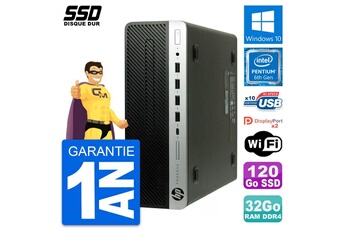Unité Centrale Hp Pc Hp Prodesk 600 G3 Sff Intel Pentium G4400 Ram 32go Ssd 120go Windows 10 Wifi