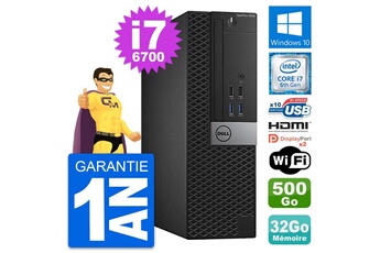 Unité Centrale Dell Pc Dell 5040 Sff Intel Core I7-6700 Ram 32go Disque 500go Hdmi Windows 10 Wifi