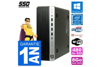 Unité Centrale Hp Pc Hp Prodesk 600 G3 Sff Intel Pentium G4400 Ram 8go Ssd 480go Windows 10 Wifi
