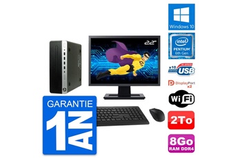 Unité Centrale Hp Pc Hp Prodesk 600 G3 Sff Ecran 22" G4400 Ram 8go Disque Dur 2to Windows 10 Wifi