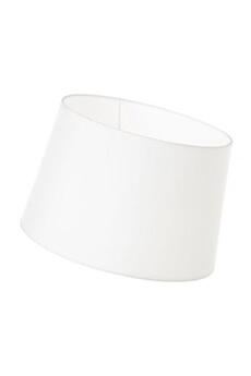 abat-jour  unimasa abat-jour blanc en polyester et métal - hauteur 18.5 cm - diamètre au plus large 28.5 cm - diamètre au plus petit 24 cm
