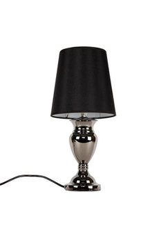 lampe de bureau generique lampe de chevet aluminium et tissu noir hauteur 48 cm [lux.pro]