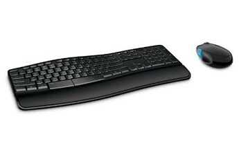 Microsoft Clavier - sculpt comfort desktop ensemble clavier et souris ergonomique sans fil avec récepteur usb (repose poignets intégrés, confortable) clav