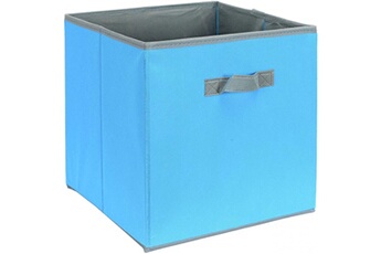 Commode et table à langer Je Cherche Une Idee Cube de rangement coloré 30 x 30 cm turquoise et gris