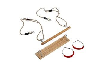 Balançoire et portique multi-activités Kbt Kit 3 accessoires balançoire + anneaux de gym + trapèze
