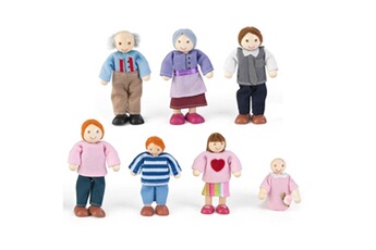 Poupée KIDKRAFT Famille 7 poupées en tissu 12cm