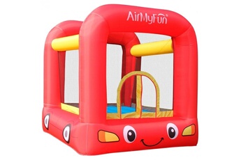 Aire de jeu gonflable Airmyfun Château gonflable jumpy car avec aire de jeux et trampoline, surface 210x205x200 cm - souffleur et sac de rangement inclus