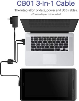 HUION CB01 3 en 1 Cable HDMI para Tableta de Dibujo Gráfico de Kamvas Pro 16, Pro 13 y Pro 12 HUION CB01 3 en 1 Cable HDMI para Tableta de Dibujo Gráfico de Kamvas Pro 16, Pro 13 y Pro 12