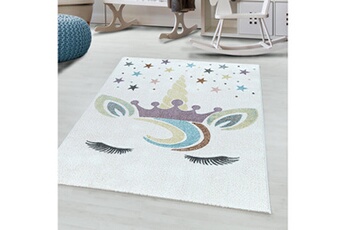 Tapis pour enfant Studio Deco Unicorn - tapis d'enfant licorne - blanc et multicolor 160 x 230 cm