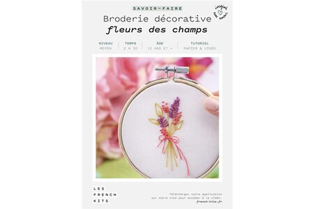 Autres jeux créatifs French Kits Kit créatif french kits broderie savoir faire fleurs des champs