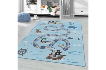 Tapis pour enfant Studio Deco Ocean - tapis enfant lavable bleu 120 x 170 cm
