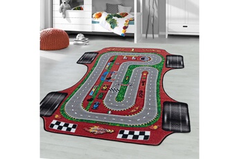Tapis pour enfant Play Cars - tapis enfant lavable rouge 80 x 120 cm