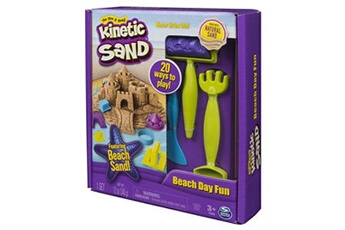 Pâte à modeler et bougie Kinetic Sand Pâte à modeler pour enfant kinetic sand coffret plage 340 g et 9 accessoires