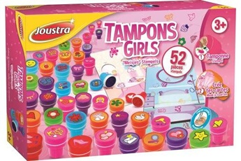 Autres jeux créatifs Joustra Kit créatif avec 52 tampons joustra thème filles auto encres