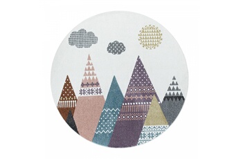 Tapis pour enfant Studio Deco Tippies - tapis d'enfant rond - multicolor 160 x 160 cm