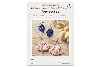 Autres jeux créatifs French Kits Kit créatif french kits macramé boucles d oreilles franges