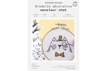 Autres jeux créatifs French Kits Kit créatif french kits broderie savoir faire monsieur chat
