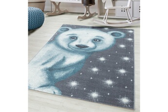 Tapis pour enfant Studio Deco Teddy - tapis enfant motif ourson - bleu 080 x 150 cm