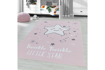 Tapis pour enfant Studio Deco Twinkle - tapis enfant lavable rose 120 x 170 cm