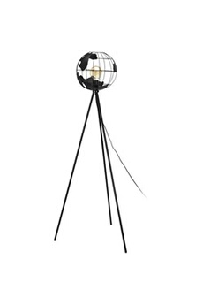 lampadaire the home deco factory - lampe en métal noir globe lampadaire