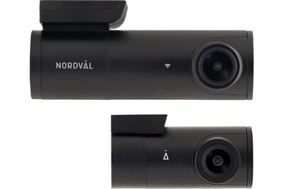 Vidéo embarquée Nordväl Dc102-2k double caméra embarquée dash cam 2k + wifi + gps + 128 go sd dash cam darty